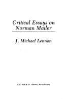 Tapa de Critical essays on Norman Mailer