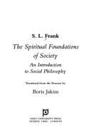 Tapa de The spiritual foundations of society
