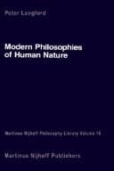 Tapa de Modern philosophies of human nature