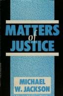 Tapa de Matters of justice