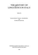 Tapa de The History of linguistics in Italy