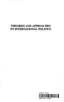 Tapa de Theories and approaches to international politics