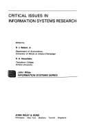 Tapa de Critical Issues in Information Systems Research (John Wiley Series in Information Systems)