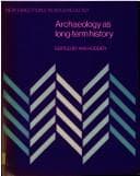 Tapa de Archaeology as long-term history