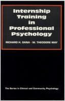 Tapa de Internship training in professional psychology