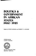 Tapa de Politics & government in African states, 1960-1985