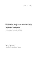Tapa de Victorian popular dramatists