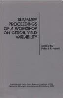 Tapa de Summary proceedings of a workshop on cereal yield variability