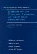 Tapa de Methods for the economic evaluation of health care programmes