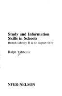 Tapa de Study and information skills in schools