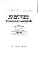 Tapa de Prospective studies on children with sex chromosome aneuploidy