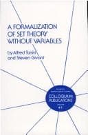 Tapa de A formalization of set theory without variables