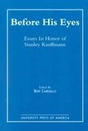 Tapa de Before his eyes