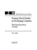 Tapa de Raising school quality in developing countries