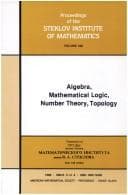 Tapa de Algebra, mathematical logic, number theory, topology
