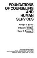 Tapa de Foundations of counseling and human services