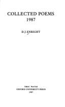 Tapa de Collected poems, 1987