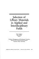 Tapa de Selection of library materials in applied and interdisciplinary fields