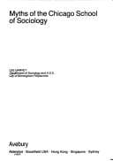 Tapa de Myths of the Chicago school of sociology