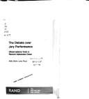 Tapa de The debate over jury performance