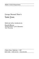 Tapa de George Bernard Shaw's Saint Joan