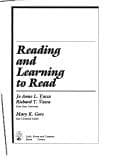 Tapa de Reading and learning to read