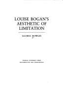 Tapa de Louise Bogan's aesthetic of limitation