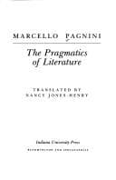 Tapa de The pragmatics of literature
