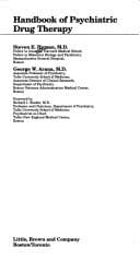 Tapa de Handbook of psychiatric drug therapy