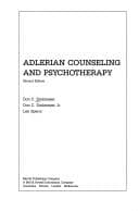 Tapa de Adlerian counseling and psychotherapy