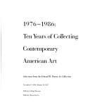 Tapa de 1976-1986, ten years of collecting contemporary American art