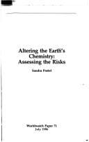 Tapa de Altering the earth's chemistry