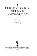 Tapa de A Pennsylvania German anthology