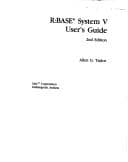 Tapa de R:BASE System V user's guide