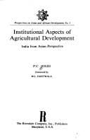 Tapa de Institutional aspects of agricultural development