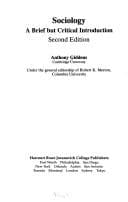 Tapa de Sociology, a brief but critical introduction