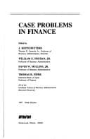 Tapa de Case problems in finance