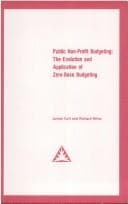 Tapa de Public non-profit budgeting