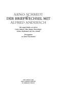 Tapa de Arno Schmidt, der Briefwechsel mit Alfred Andersch
