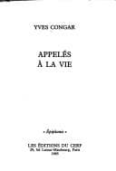 Tapa de Appelés à la vie