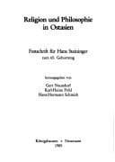 Tapa de Religion und Philosophie in Ostasien