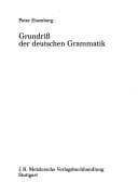 Tapa de Grundriss der deutschen Grammatik