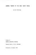 Tapa de Language theories of the early Soviet period