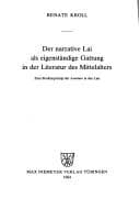 Tapa de Der narrative Lai als eigenständige Gattung in der Literatur des Mittelalters