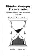 Tapa de A gazetteer of English urban fire disasters, 1500-1900