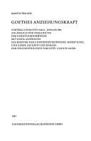 Tapa de Goethes Anziehungskraft