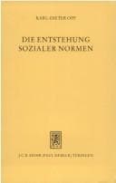 Tapa de Die Entstehung sozialer Normen