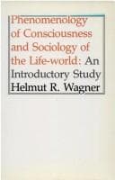 Tapa de Phenomenology of consciousness and sociology of the life-world