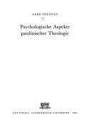 Tapa de Psychologische Aspekte paulinischer Theologie