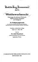 Tapa de Wettbewerbsrecht